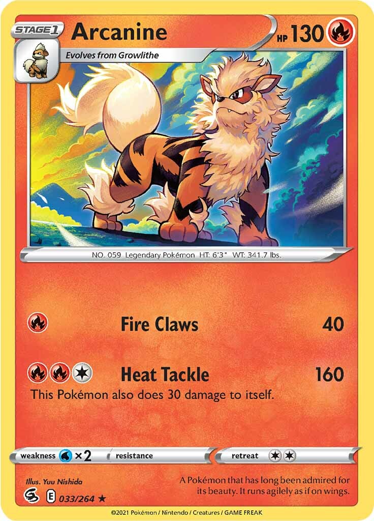 Arcanine (033/264) [Sword & Shield: Fusion Strike] | Red Riot Games CA
