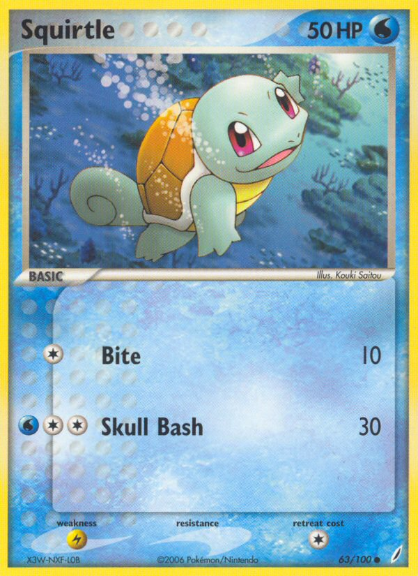 Squirtle (63/100) [EX: Crystal Guardians] | Red Riot Games CA