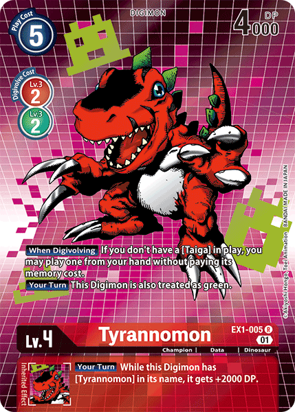 Tyrannomon [EX1-005] (Alternate Art) [Classic Collection] | Red Riot Games CA
