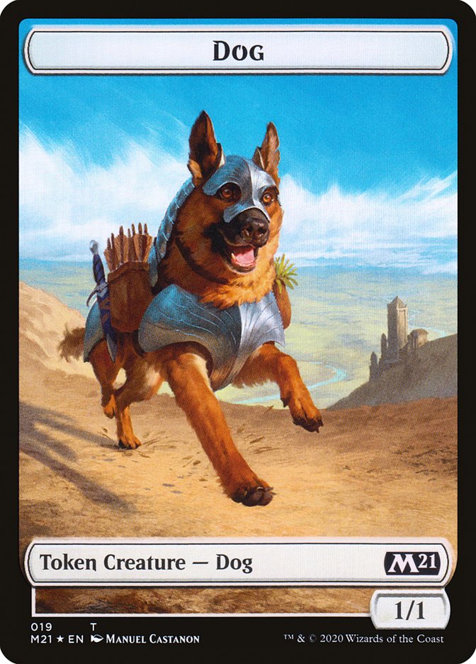 Cat (020) // Dog Double-Sided Token [Core Set 2021 Tokens] | Red Riot Games CA