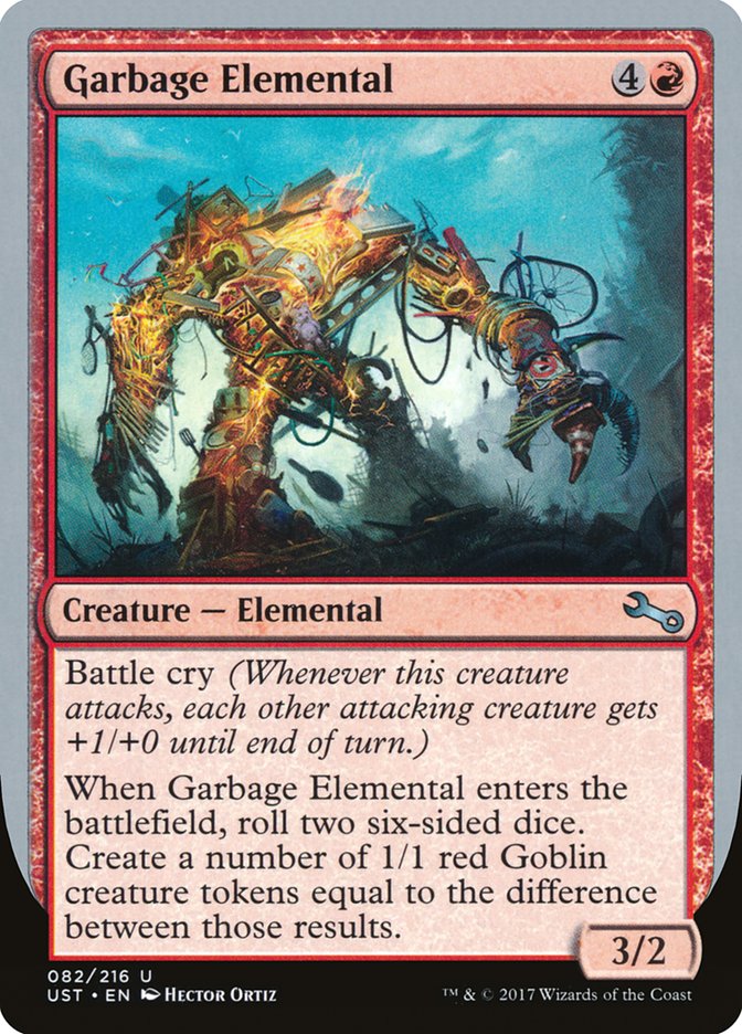 Garbage Elemental (3/2 Creature) [Unstable] | Red Riot Games CA