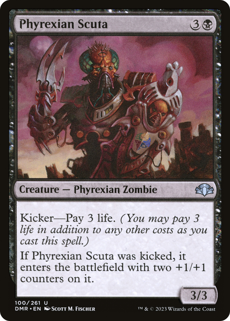 Phyrexian Scuta [Dominaria Remastered] | Red Riot Games CA
