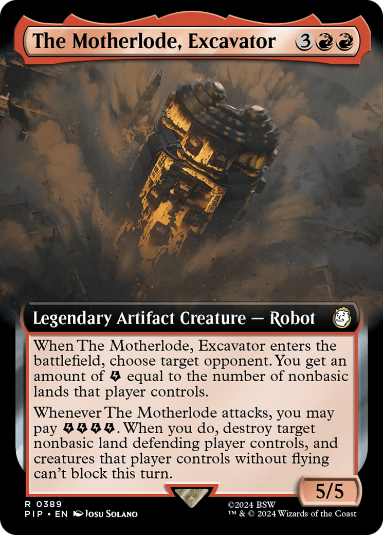 The Motherlode, Excavator (Extended Art) [Fallout] | Red Riot Games CA