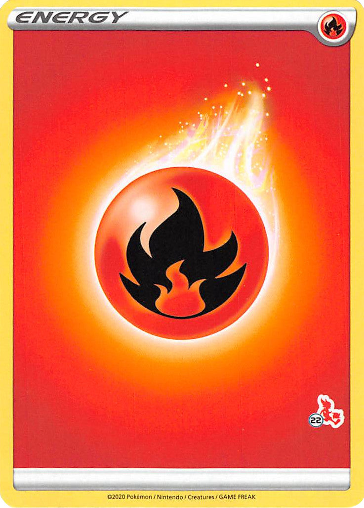Fire Energy (Cinderace Stamp #22) [Battle Academy 2022] | Red Riot Games CA