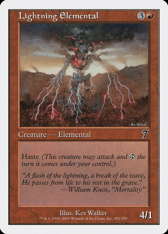 Lightning Elemental [Seventh Edition] | Red Riot Games CA