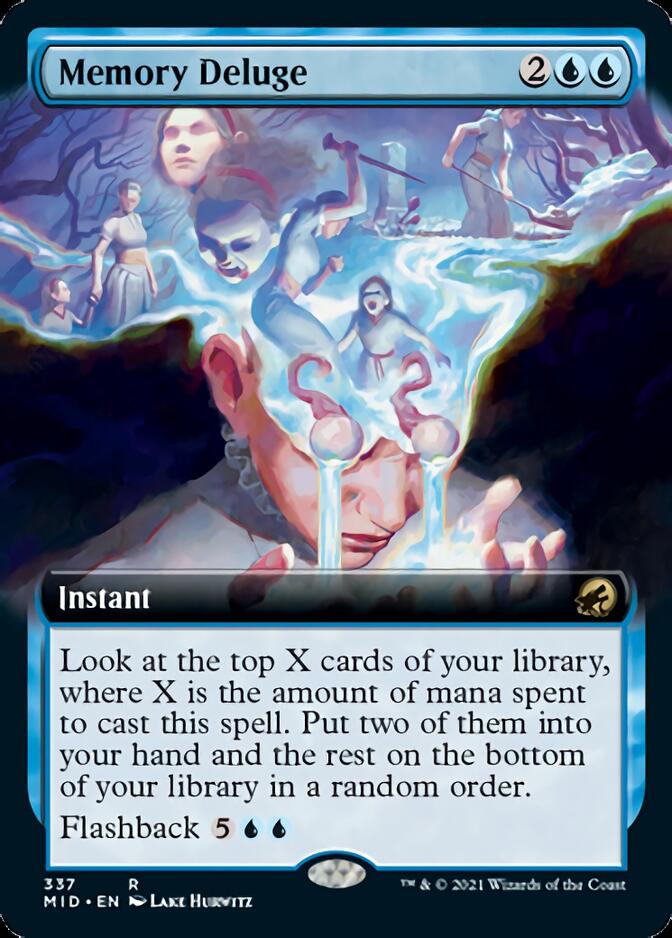 Memory Deluge (Extended Art) [Innistrad: Midnight Hunt] | Red Riot Games CA