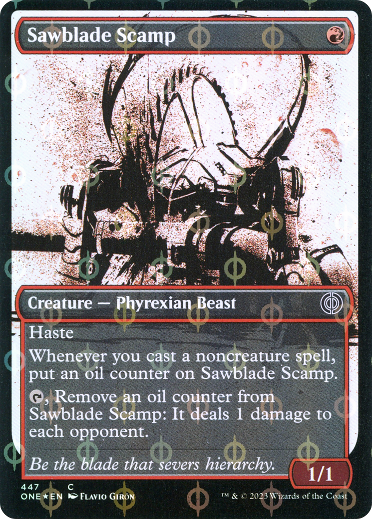 Sawblade Scamp (Showcase Ichor Step-and-Compleat Foil) [Phyrexia: All Will Be One] | Red Riot Games CA