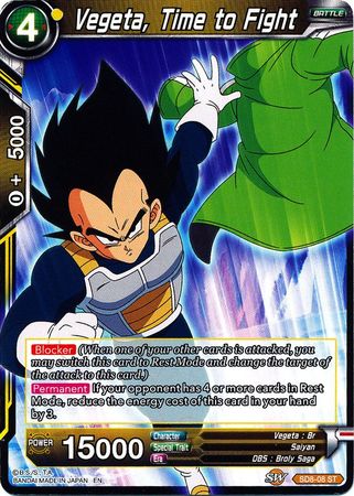 Vegeta, Time to Fight (Starter Deck - Rising Broly) (SD8-08) [Destroyer Kings] | Red Riot Games CA
