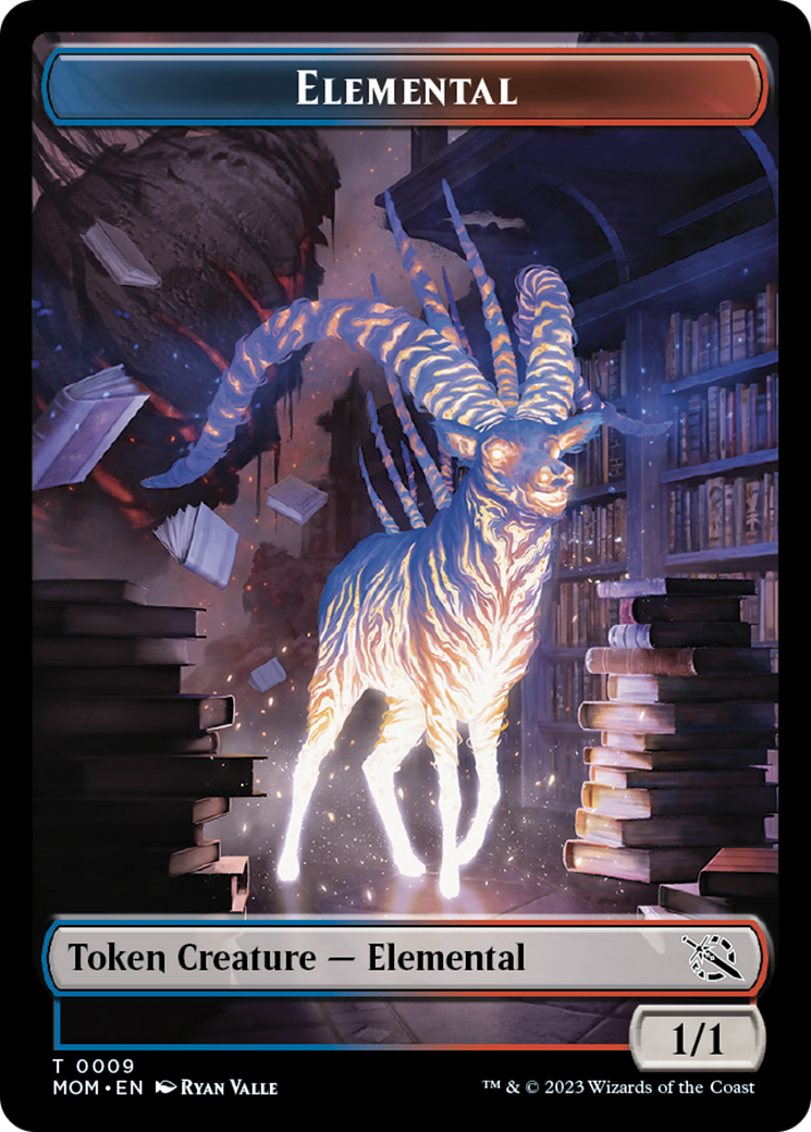 Elemental (9) // Teferi's Talent Emblem Double-Sided Token [March of the Machine Tokens] | Red Riot Games CA