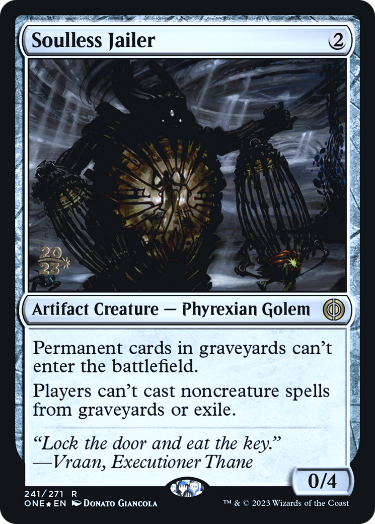 Soulless Jailer [Phyrexia: All Will Be One Prerelease Promos] | Red Riot Games CA