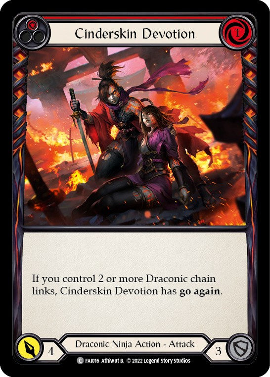 Cinderskin Devotion (Red) [FAI016] (Uprising Fai Blitz Deck) | Red Riot Games CA