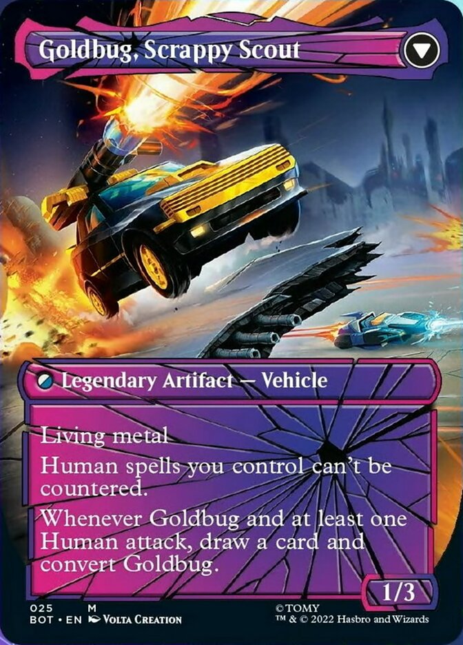 Goldbug, Humanity's Ally // Goldbug, Scrappy Scout (Shattered Glass) [Transformers] | Red Riot Games CA
