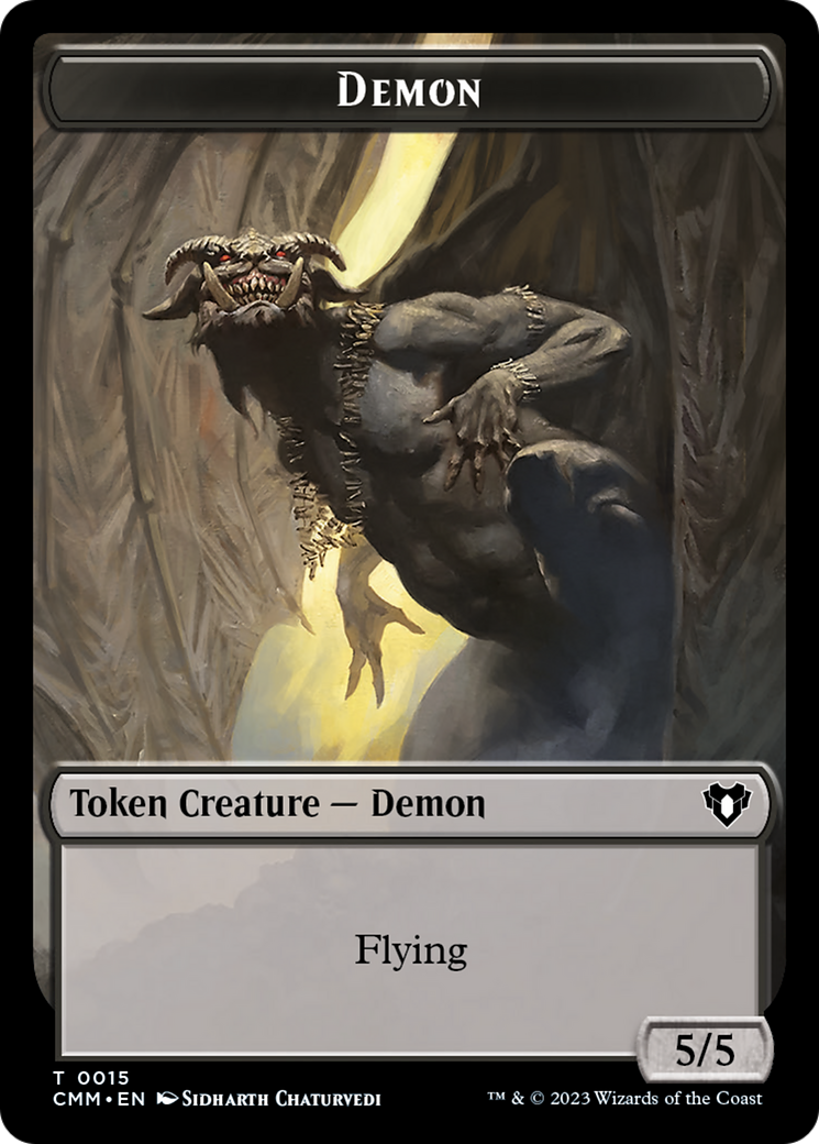 Eldrazi Spawn // Demon Double-Sided Token [Commander Masters Tokens] | Red Riot Games CA