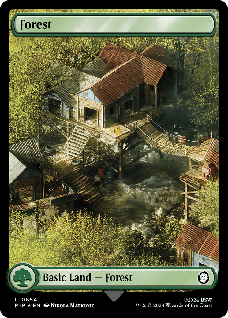 Forest (0854) (Surge Foil) [Fallout] | Red Riot Games CA