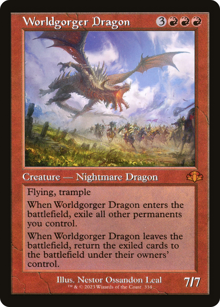 Worldgorger Dragon (Retro) [Dominaria Remastered] | Red Riot Games CA