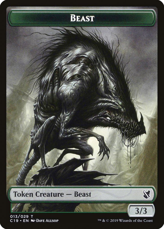 Beast Token (013/029) [Commander 2019 Tokens] | Red Riot Games CA