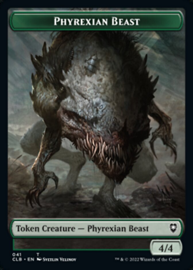 Phyrexian Beast // Wurm Double-Sided Token [Commander Legends: Battle for Baldur's Gate Tokens] | Red Riot Games CA