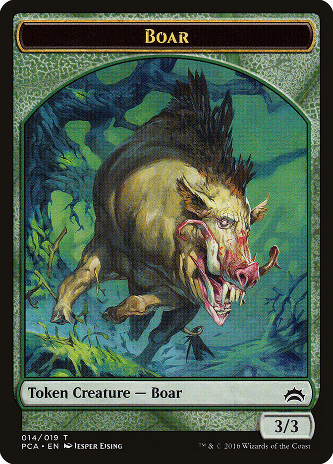 Boar Token [Planechase Anthology Tokens] | Red Riot Games CA
