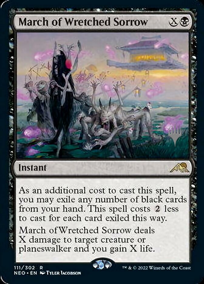 March of Wretched Sorrow (Promo Pack) [Kamigawa: Neon Dynasty Promos] | Red Riot Games CA