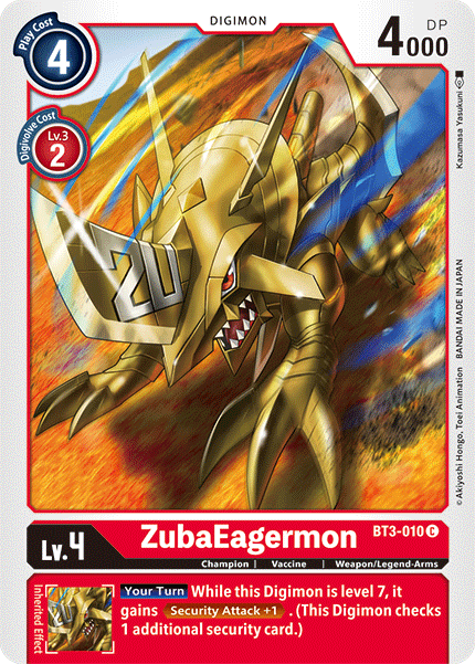 ZubaEagermon [BT3-010] [Release Special Booster Ver.1.5] | Red Riot Games CA