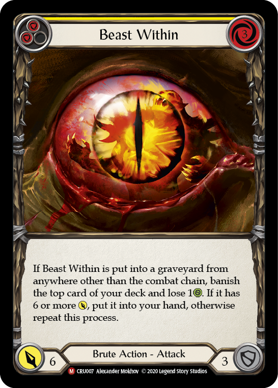 Beast Within [CRU007] (Crucible of War)  1st Edition Rainbow Foil | Red Riot Games CA