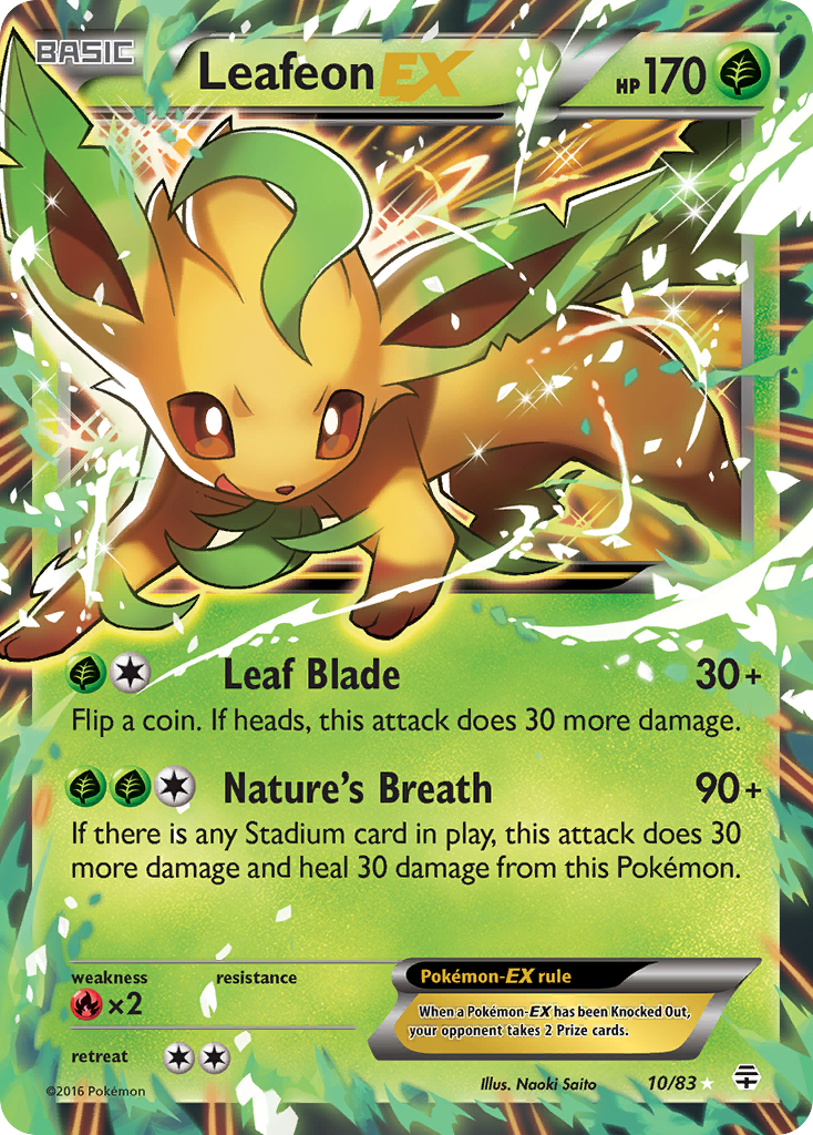 Leafeon EX (10/83) [XY: Generations] | Red Riot Games CA