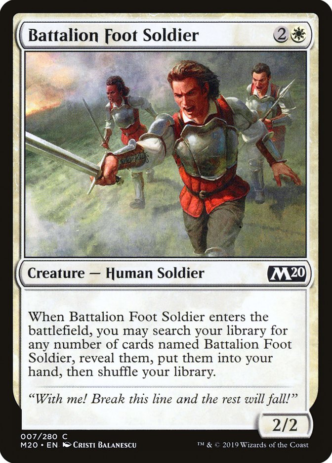 Battalion Foot Soldier [Core Set 2020] | Red Riot Games CA