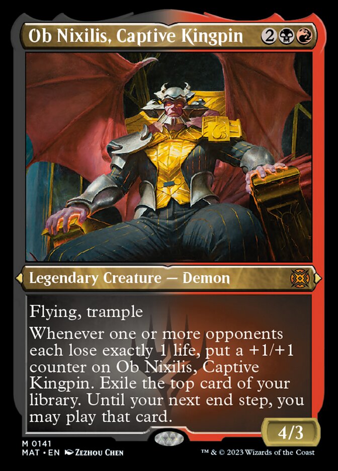 Ob Nixilis, Captive Kingpin (Foil Etched) [March of the Machine: The Aftermath] | Red Riot Games CA