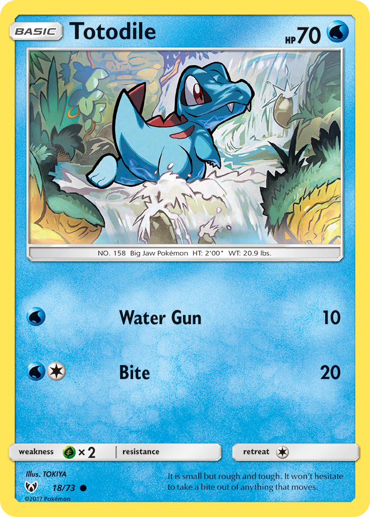 Totodile (18/73) [Sun & Moon: Shining Legends] | Red Riot Games CA
