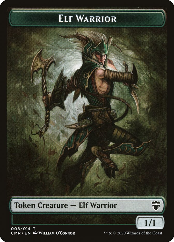 Elf Warrior // Zombie Double-Sided Token [Commander Legends Tokens] | Red Riot Games CA