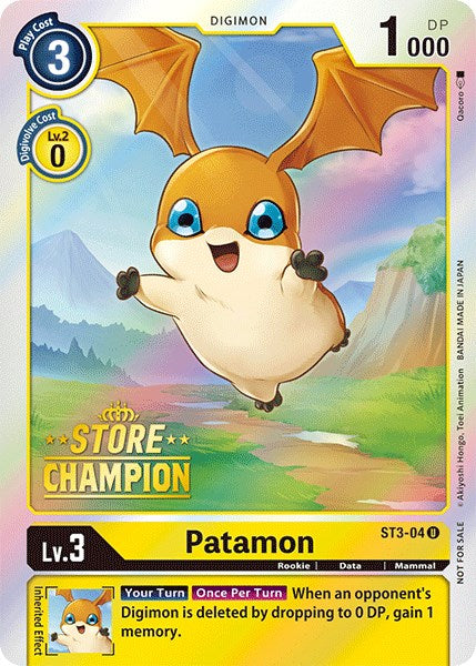 Patamon [ST3-04] (Store Champion) [Starter Deck: Heaven's Yellow Promos] | Red Riot Games CA