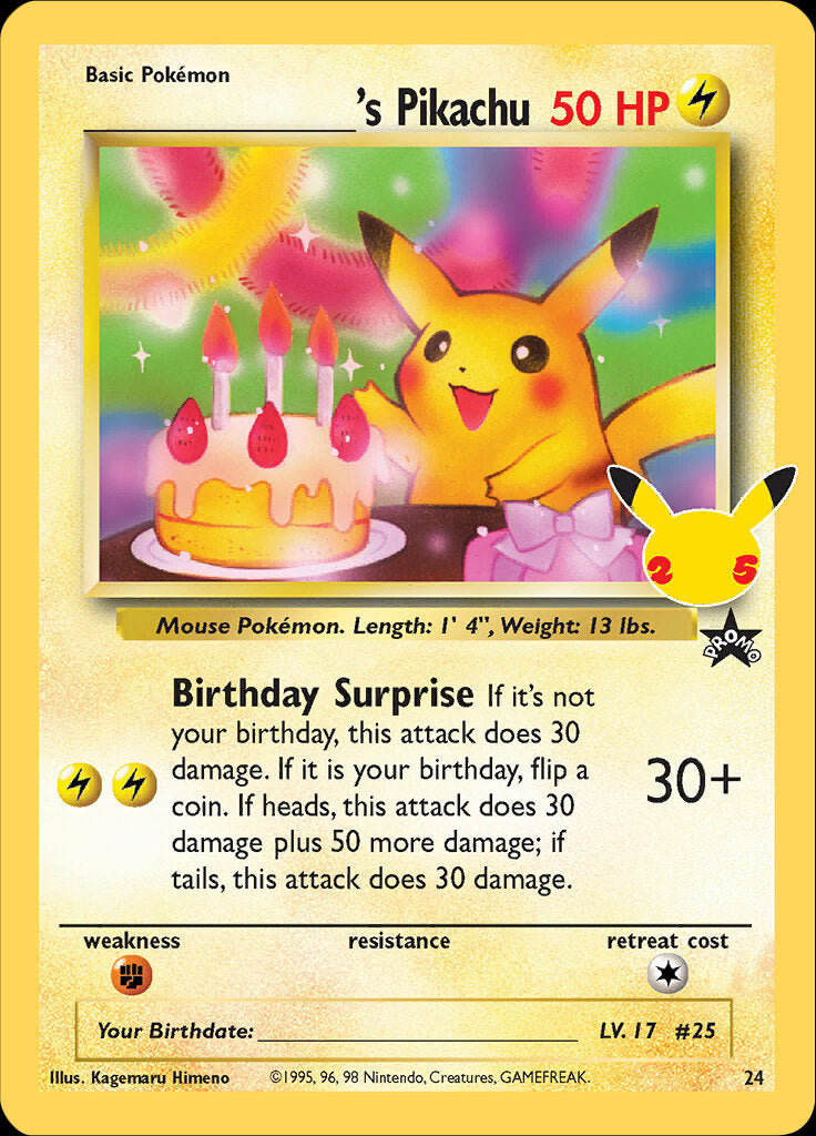 _____'s Pikachu (24) [Celebrations: 25th Anniversary - Classic Collection] | Red Riot Games CA
