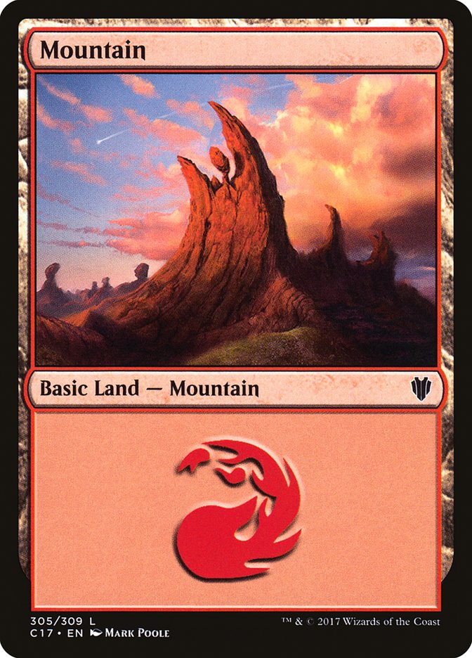 Mountain (305) [Commander 2017] | Red Riot Games CA