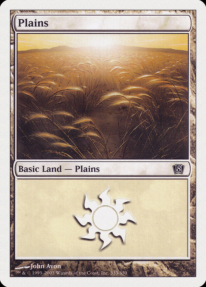 Plains (333) [Eighth Edition] | Red Riot Games CA