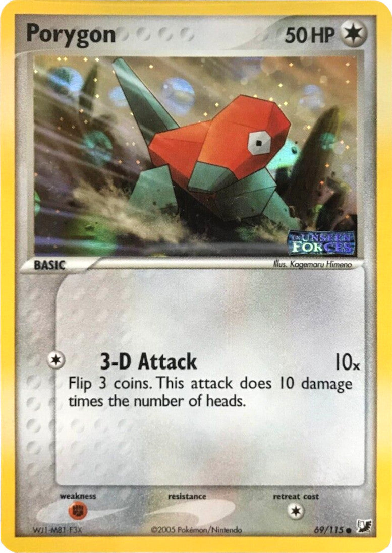 Porygon (69/115) (Stamped) [EX: Unseen Forces] | Red Riot Games CA