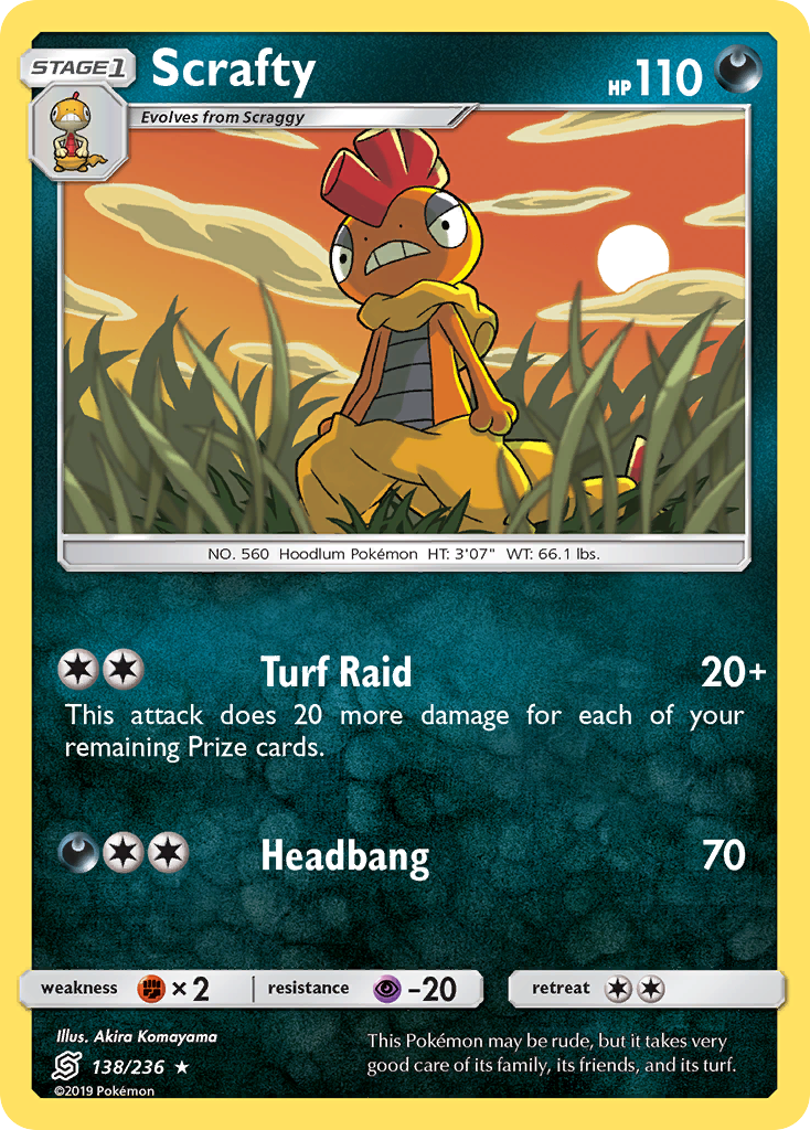 Scrafty (138/236) [Sun & Moon: Unified Minds] | Red Riot Games CA