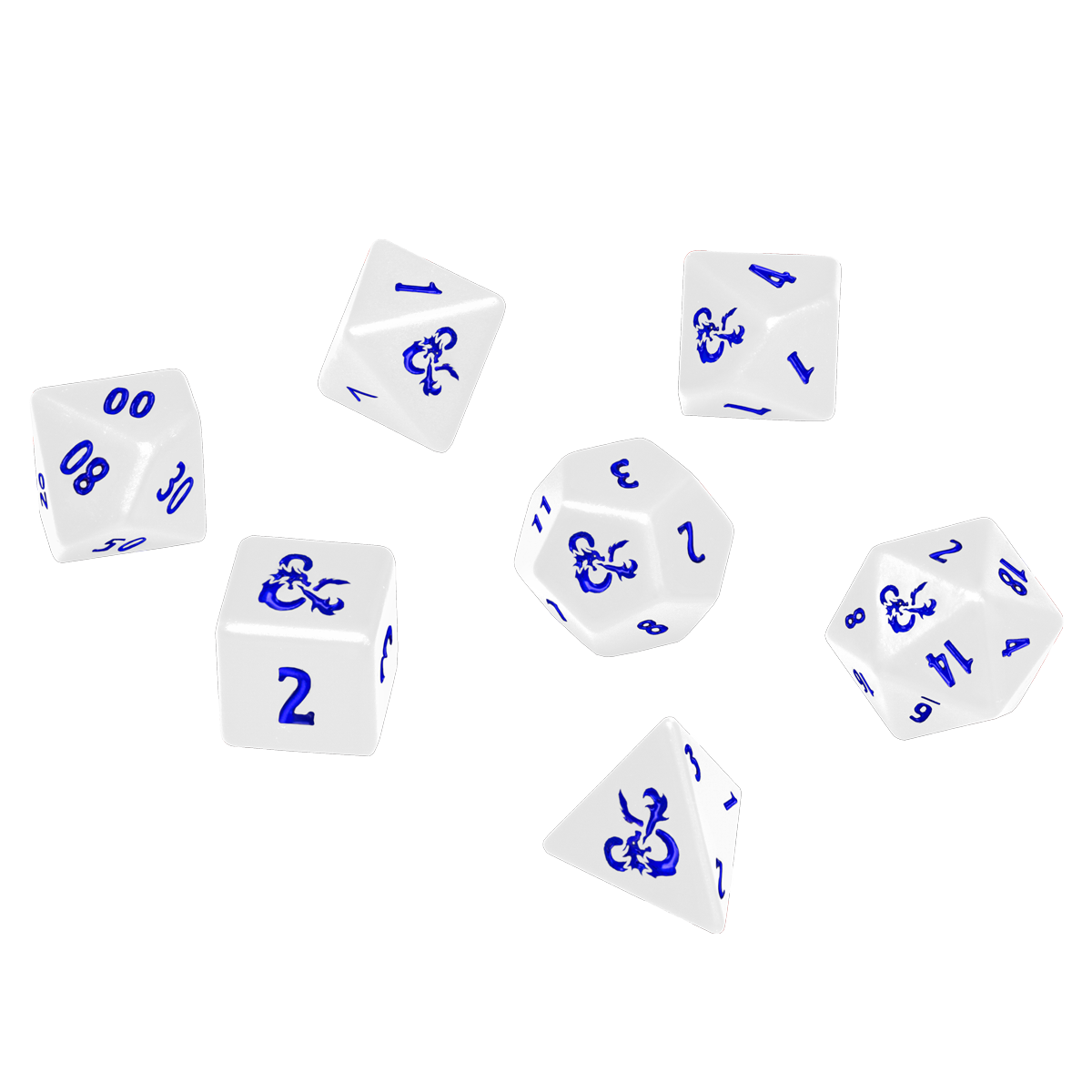 Ultra PRO: Heavy Metal Dice - Icewind Dale (7-Dice Set / White) | Red Riot Games CA