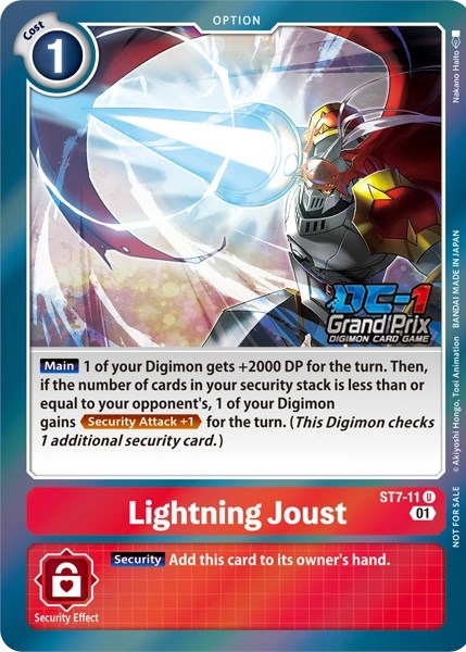 Lightning Joust [ST7-11] (Grand Prix 2022) [Starter Deck: Gallantmon] | Red Riot Games CA