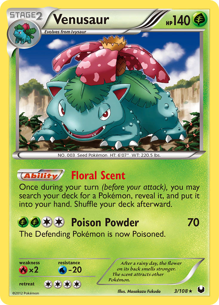 Venusaur (3/108) [Black & White: Dark Explorers] | Red Riot Games CA