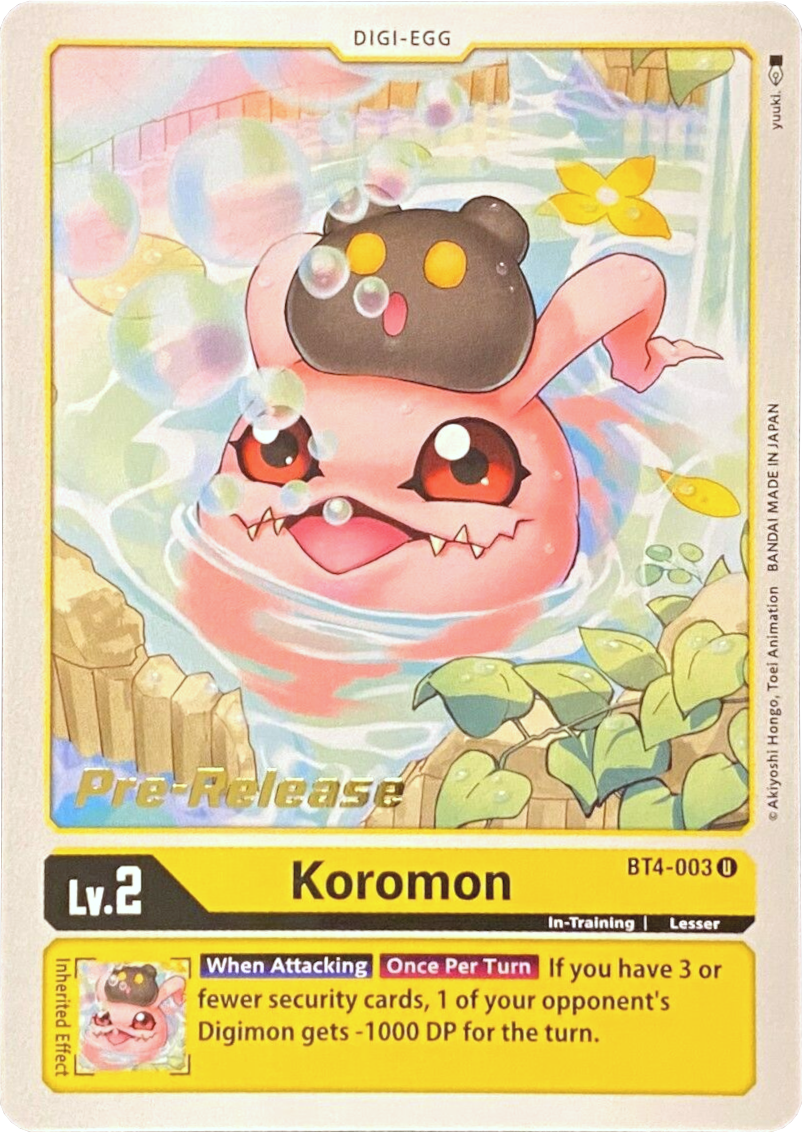 Koromon [BT4-003] [Great Legend Pre-Release Promos] | Red Riot Games CA