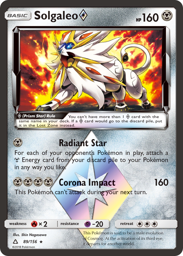 Solgaleo (89/156) (Prism Star) [Sun & Moon: Ultra Prism] | Red Riot Games CA