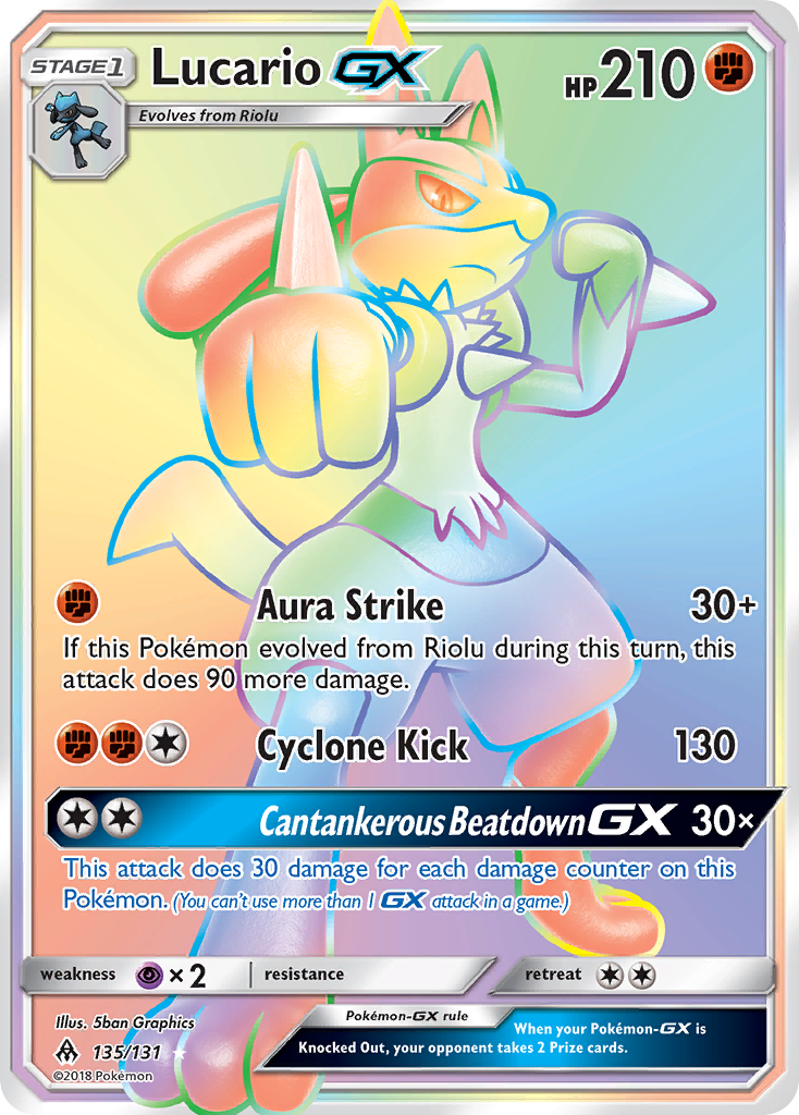 Lucario GX (135/131) [Sun & Moon: Forbidden Light] | Red Riot Games CA