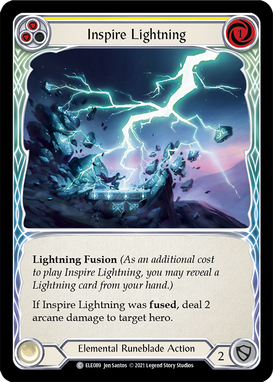 Inspire Lightning (Yellow) [ELE089] (Tales of Aria)  1st Edition Rainbow Foil | Red Riot Games CA