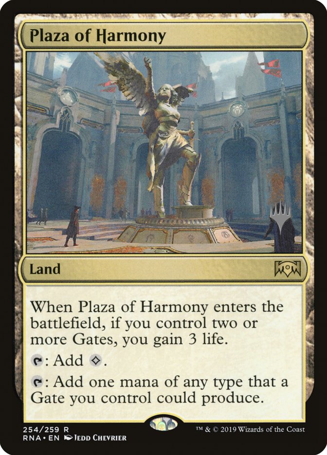 Plaza of Harmony (Promo Pack) [Ravnica Allegiance Promos] | Red Riot Games CA