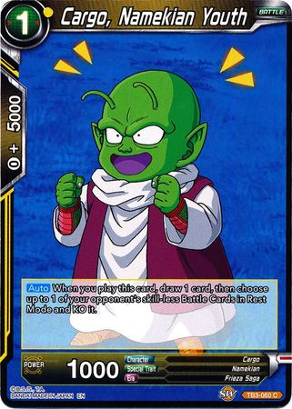 Cargo, Namekian Youth (TB3-060) [Clash of Fates] | Red Riot Games CA