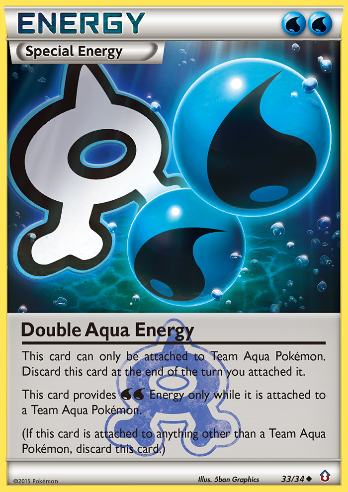 Double Aqua Energy (33/34) [XY: Double Crisis] | Red Riot Games CA