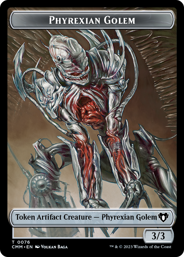Phyrexian Golem // Ox Double-Sided Token [Commander Masters Tokens] | Red Riot Games CA