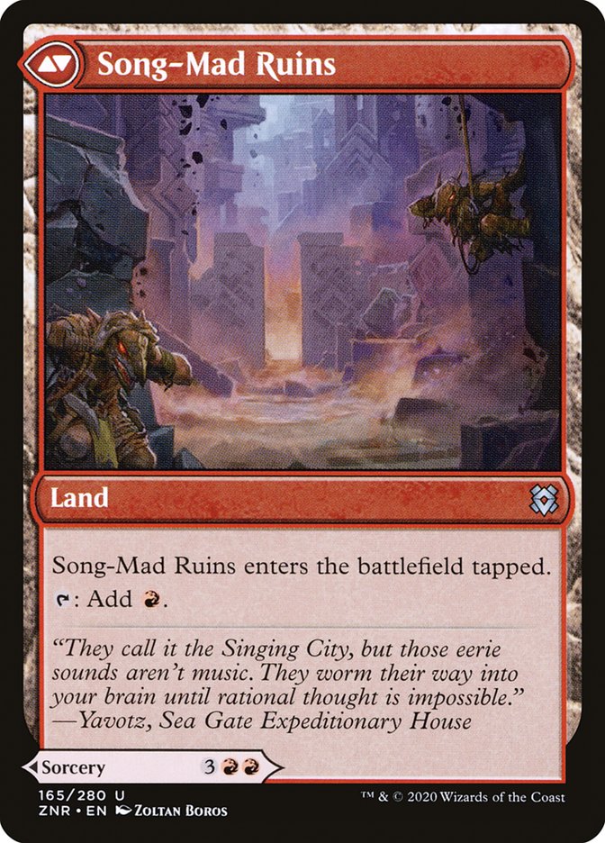 Song-Mad Treachery // Song-Mad Ruins [Zendikar Rising] | Red Riot Games CA