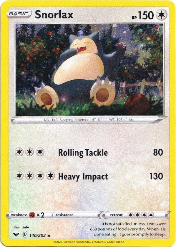 Snorlax (140/202) (Cosmos Holo) [Sword & Shield: Base Set] | Red Riot Games CA