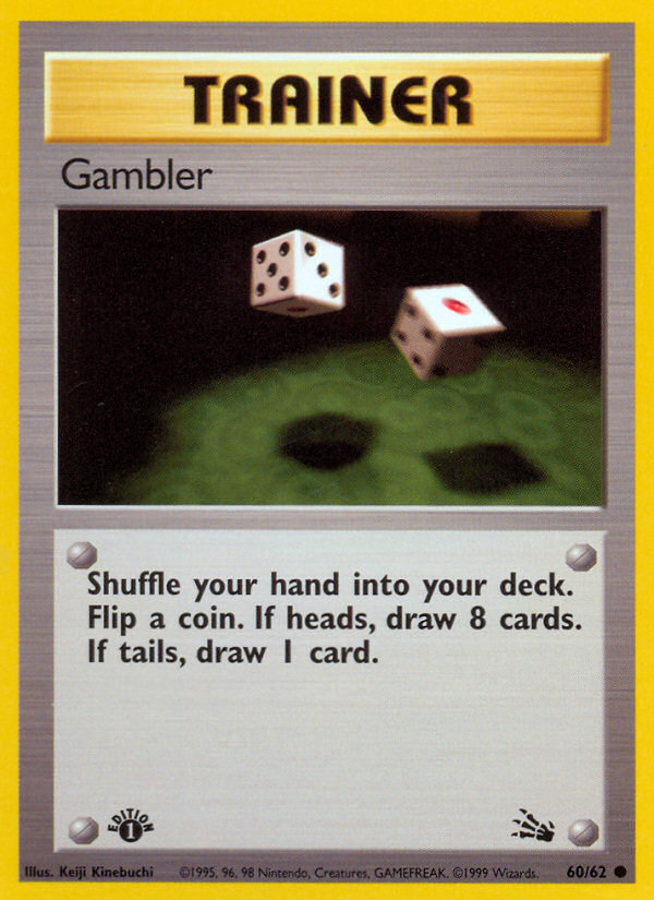 Gambler (60/62) [Fossil 1st Edition] | Red Riot Games CA